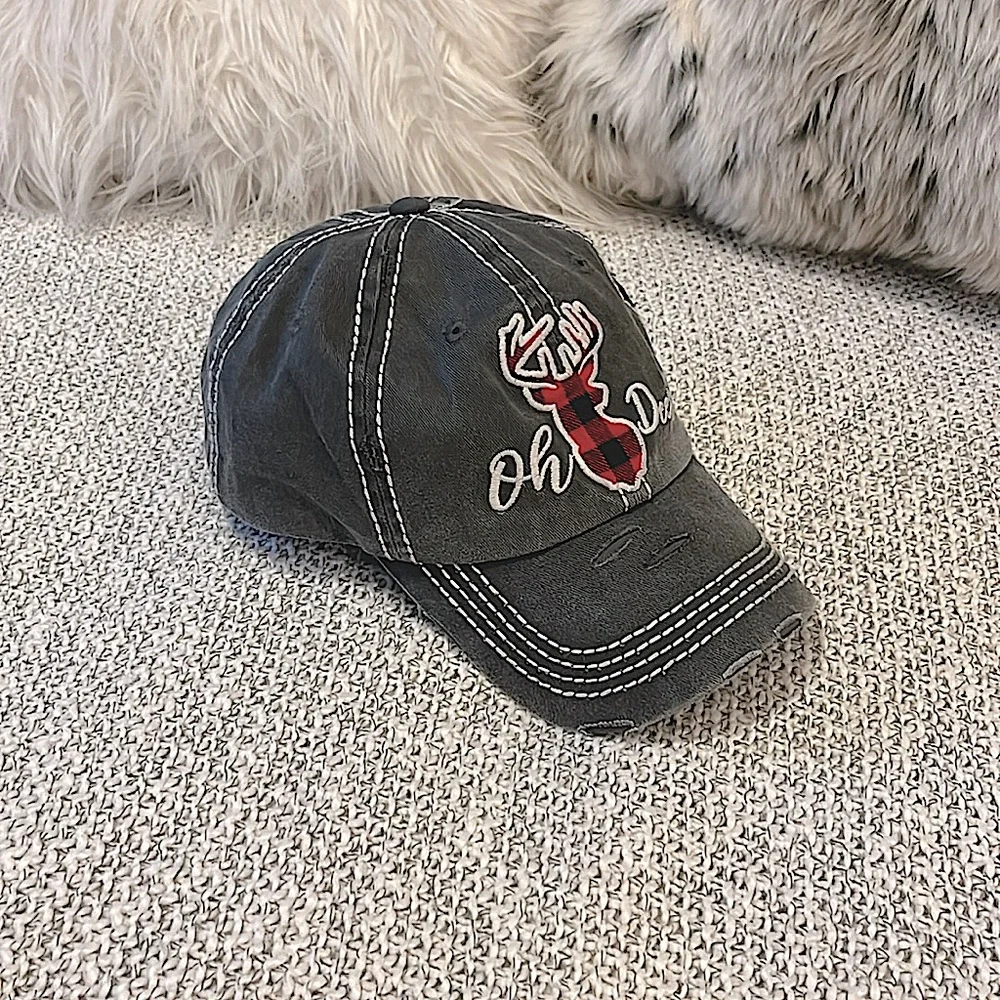 KBETHOS Vintage Gray Oh Deer Baseball Cap